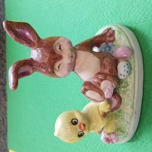 Easter Figurine  Chick & Bummy Russ Berrie